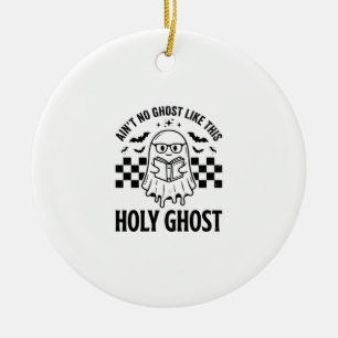 Ornamento De Cerâmica Fantasma de Halloween Espírito Santo Engraçado Vin