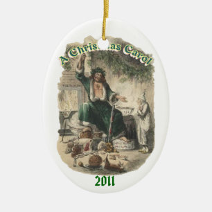 Ornamento De Cerâmica Fantasma do presente de Natal