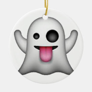 Ornamento De Cerâmica Fantasma - Emoji