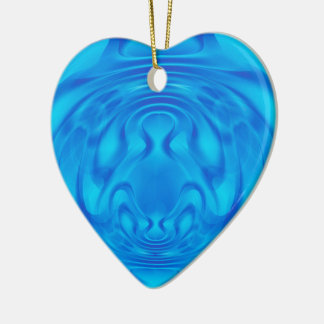 Ornamento De Cerâmica Fantasy Blue Heart