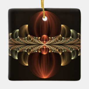 Ornamento De Cerâmica Fantasy Construction Shiny Abstrato Fractal Art