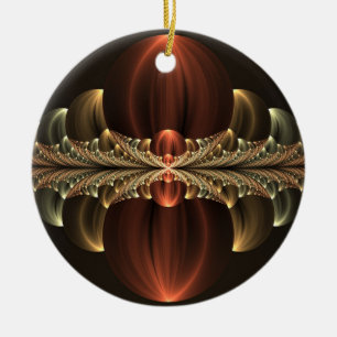 Ornamento De Cerâmica Fantasy Construction Shiny Abstrato Fractal Art