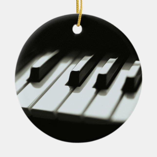 Ornamento De Cerâmica Fantasy Piano Music Ornament (Frente)