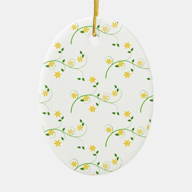 Ornamento De Cerâmica Farinhas e flores (Frente)