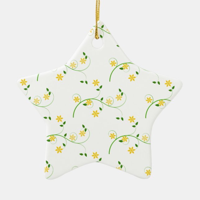 Ornamento De Cerâmica Farinhas e flores (Frente)