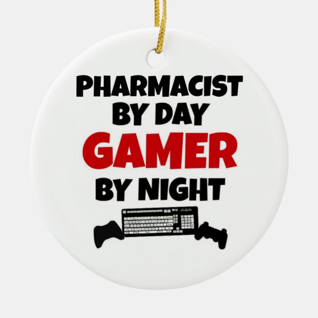 Ornamento De Cerâmica Farmacêutico Gamer (Frente)