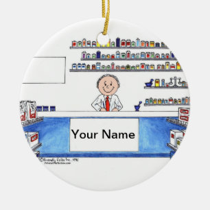 Ornamento De Cerâmica Farmacêutico - homem