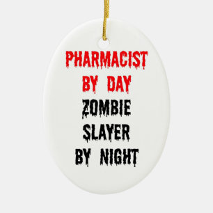 Ornamento De Cerâmica Farmacêutico por Day Zombie Slayer by Night