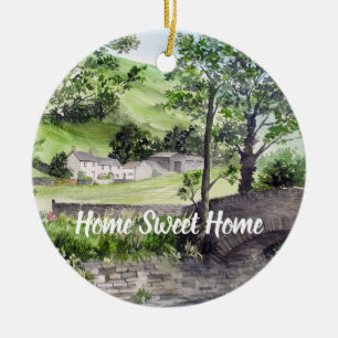 Ornamento De Cerâmica Farmhouse perto de Third, Lake District, Inglaterr