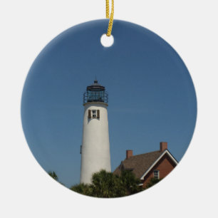 Ornamento De Cerâmica Farol da rua George Island em um