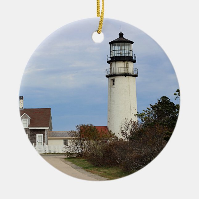 Ornamento De Cerâmica Farol de Cape Cod (Frente)