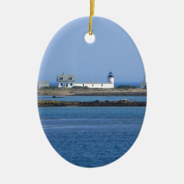 Ornamento De Cerâmica Farol de Goat Island (Frente)