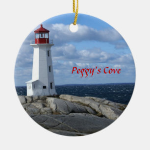 Ornamento De Cerâmica Farol na angra de Peggy, Nova Escócia