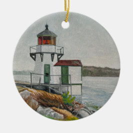 Ornamento De Cerâmica Farol Squirrel Point
