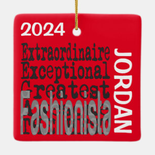 Ornamento De Cerâmica Fashionista Extraordinaire CUSTOM