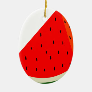 Ornamento De Cerâmica Fatia de colheita de Fruta de melancia no Verão