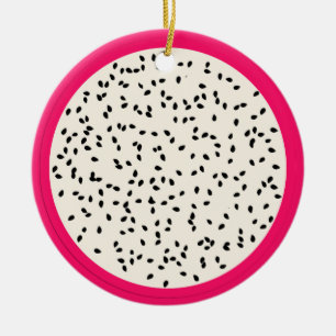 Ornamento De Cerâmica Fatia de Fruta Estilizada de Dragões/Fruta de Drag