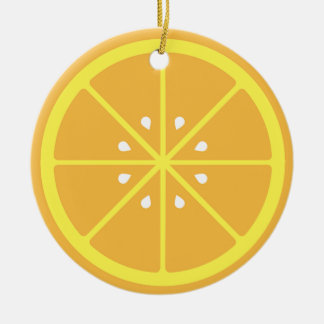 Ornamento De Cerâmica Fatia Laranja