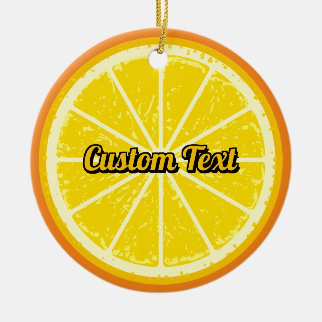 Ornamento De Cerâmica Fatia Laranja (Frente)