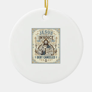 Ornamento De Cerâmica Fatura de Jesus Dívida Cancelada Fatura de Jesus D