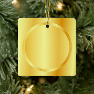 Ornamento De Cerâmica Faux Dourado Metálico, aparência elegante, Modelo