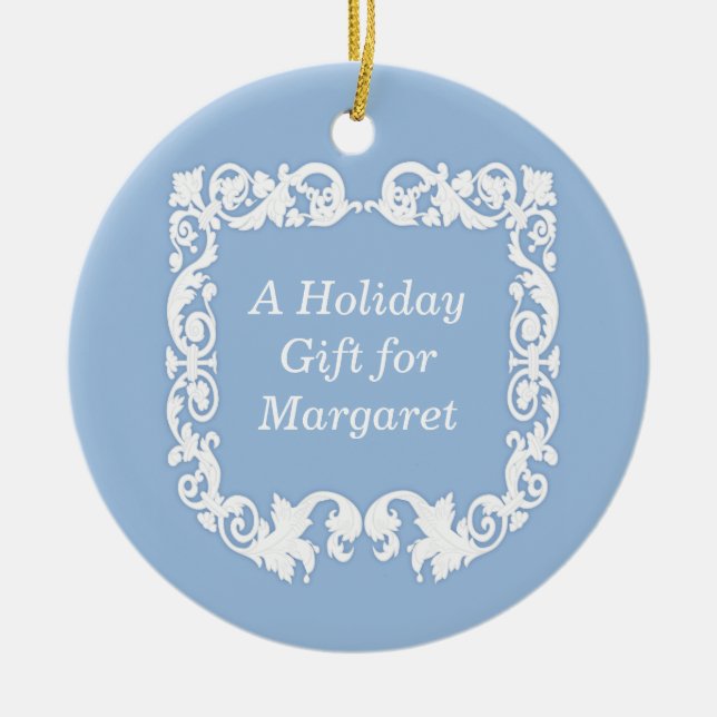 Ornamento De Cerâmica Faux Jasperware (Frente)