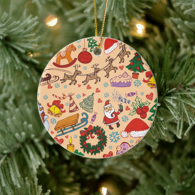 Ornamento De Cerâmica Faves de Natal (Árvore)