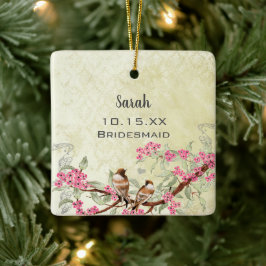 Ornamento De Cerâmica Favor de Casamento de Madrinha de casamento de Ave