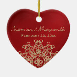 Ornamento De Cerâmica Favor de Festa de casamento do Estilo Vermelho e D