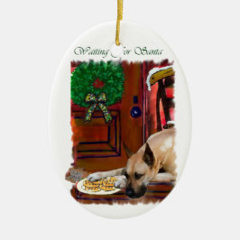 Ornamento De Cerâmica Fawn Great Dane Christmas