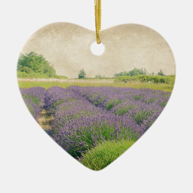 Ornamento De Cerâmica Fazenda de Lavanda - Angustiado (Frente)