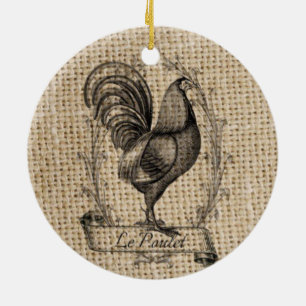Ornamento De Cerâmica Fazenda tradicional galinha-galinha
