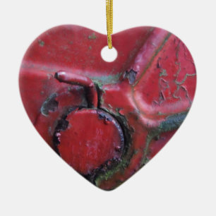 Ornamento De Cerâmica Fechamento de caminhão ruidoso vermelho