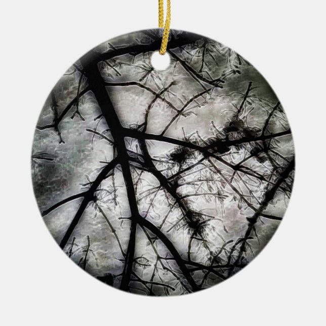 Ornamento De Cerâmica Fechando em (Frente)