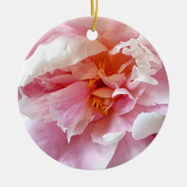 Ornamento De Cerâmica Fecho de Peões Rosa Pálidos (Frente)