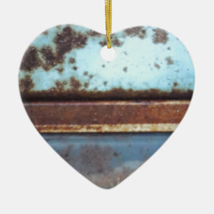 Ornamento De Cerâmica Fecho do caminhão com ferrugem azul e lacre