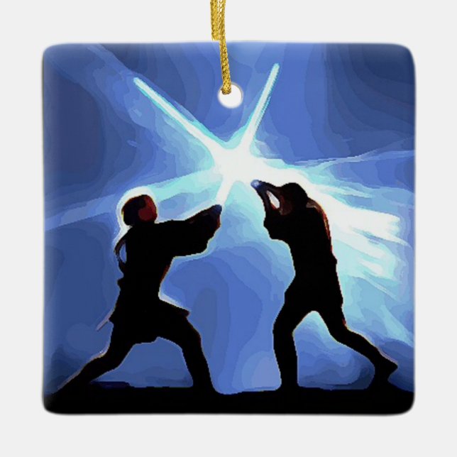 Ornamento De Cerâmica Feel the Force (Frente)