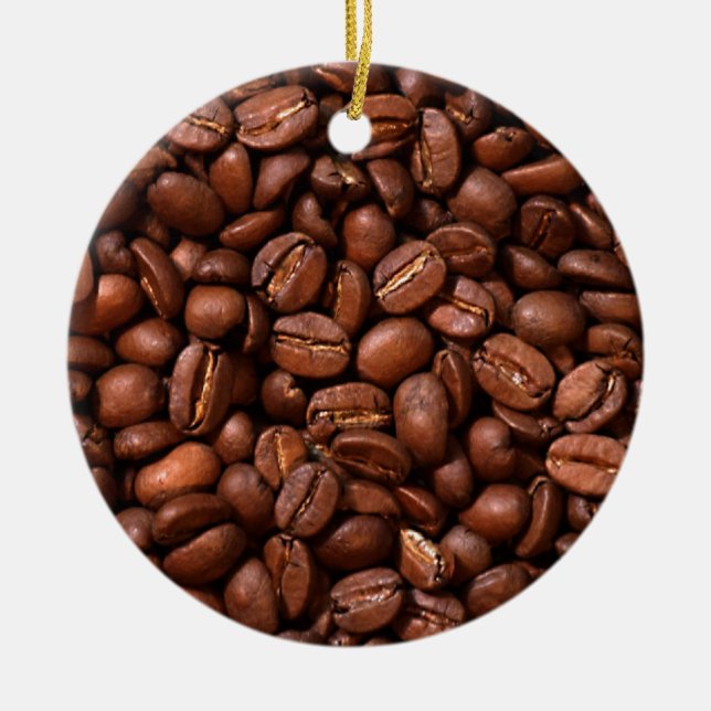 Ornamento De Cerâmica Feijões de café (Frente)