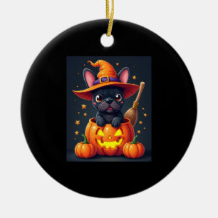 Ornamento De Cerâmica Feiticeira francesa Pumpkin Halloween Mens Mulhere