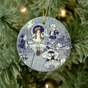 Ornamento De Cerâmica Feiticeiro de Oz, Dorothy encontra os Munchkins