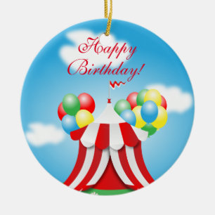 Ornamento De Cerâmica Feliz aniversário