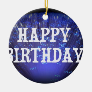 ORNAMENTO DE CERÂMICA FELIZ ANIVERSARIO