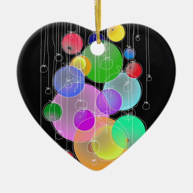 Ornamento De Cerâmica Feliz aniversario & Feliz Natal… (Frente)