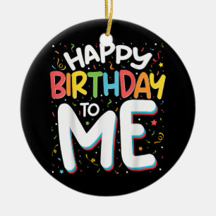 Ornamento De Cerâmica Feliz Aniversário Para Mim Festa de aniversário En