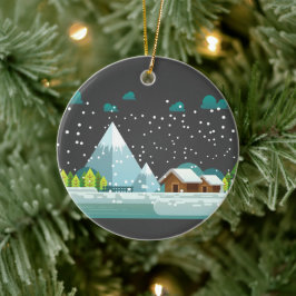 Ornamento De Cerâmica Feliz ano novo