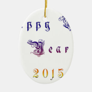 Ornamento De Cerâmica Feliz Ano Novo 2015 Hakuna Matata.png