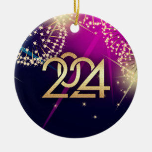 Ornamento De Cerâmica feliz ano novo 2022