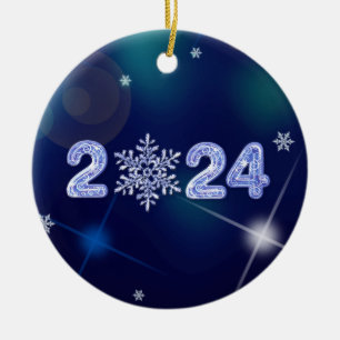 Ornamento De Cerâmica feliz ano novo 2022. Natal personalizado
