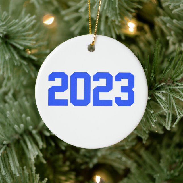 Ornamento De Cerâmica Feliz ano novo 2023 - Ano Novo 2023 (Árvore)