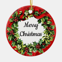 Ornamento De Cerâmica Feliz ano novo Feliz de Natal